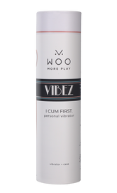 WOO Rechargeable Silicone Vibe with Travel Case White and Rose Gold Vibrators - G Spot